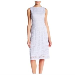 Sharagano Crew Neck Cut-Out Detail Dress